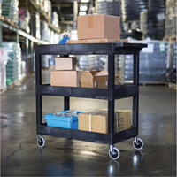 Tub Cart, 3 Tiers, 35-1/4" x 36-1/4" x 18", 300 lbs. Capacity - Luxor H. Wilson EC111-B