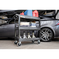 Tub Cart, 3 Tiers, 35-1/4" x 37-1/4" x 18", 375 lbs. Capacity - Luxor H. Wilson EC111HD-B
