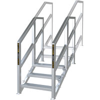 Escalier Smartstairs t&eacute;lescopique &agrave; 3-5 marches en aluminium - Metaltech AL-SSEH5