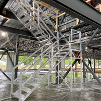 Escalier Smartstairs t&eacute;lescopique &agrave; 3-5 marches en aluminium - Metaltech AL-SSEH5