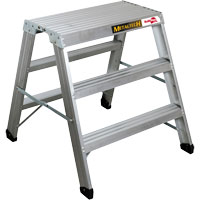 Portable Work-Stand Saw Horse, Aluminum Frame, 12-1/4" D x 36" H - Metaltech E-PWS7100AL