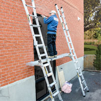 Telescoping Work Plank, 204" W x 12" D, 250 lbs. Capacity, Knocked Down - Metaltech M-PEP7200AL
