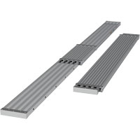 Telescoping Work Plank, 156" W x 12" D, 250 lbs. Capacity, Knocked Down - Metaltech M-PEP7100AL