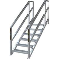 Syst&egrave;me d'escalier modulaire pour la construction de 6-10 marches SmartStairs, 75" ha - Metaltech AL-SSEH10
