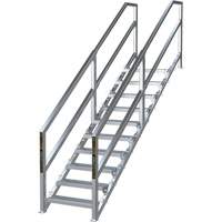 Syst&egrave;me d'escalier modulaire pour la construction de 6-10 marches SmartStairs, 75" ha - Metaltech AL-SSEH10