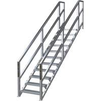 Syst&egrave;me d'escalier modulaire pour la construction de 11-16 marches SmartStairs, 120" ha - Metaltech AL-SSEH16