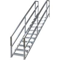 Syst&egrave;me d'escalier modulaire pour la construction de 11-16 marches SmartStairs, 120" ha - Metaltech AL-SSEH16