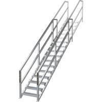 Syst&egrave;me d'escalier modulaire pour la construction de 11-16 marches SmartStairs, 120" ha - Metaltech AL-SSEH16
