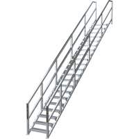Syst&egrave;me d'escalier modulaire pour la construction de 17-21 marches SmartStairs, 157-1/2" ha - Metaltech AL-SSEH21