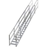 Syst&egrave;me d'escalier modulaire pour la construction de 17-21 marches SmartStairs, 157-1/2" ha - Metaltech AL-SSEH21