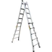 Telescoping Multi-Position Ladder, Aluminum, 300 lbs., CSA Grade 1A - Metaltech E-MTL7200AL