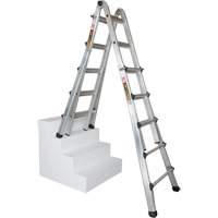 Telescoping Multi-Position Ladder, Aluminum, 300 lbs., CSA Grade 1A - Metaltech E-MTL7200AL