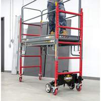 Complete Motorized Buildman 6' Baker Scaffold Kit, 31" D x 118-3/4" H - Metaltech I-CNGBMK