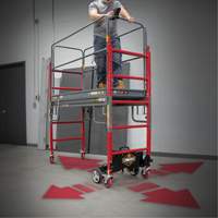 Complete Motorized Buildman 6' Baker Scaffold Kit, 31" D x 118-3/4" H - Metaltech I-CNGBMK