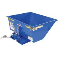 Conteneur autobasculeur en style D &agrave; profil bas, Acier, 1/2 vg³, Bleu - Vestil D-50-LD-LP