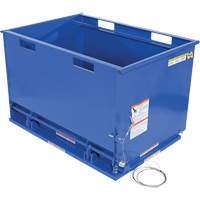 Drop Bottom Hopper, Steel, 1 cu.yd., Blue - Vestil DBH-100-3