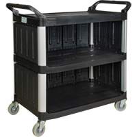 Utility Cart, 3 Tiers, 19-3/4" x 37-1/2" x 40-1/4", 250 lbs. Capacity - KLETON 