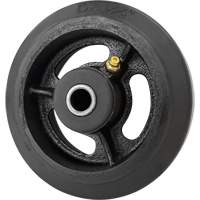 Roue en caoutchouc moul&eacute;, 5'' (127 mm) dia. x 1-1/2" (38 mm) la, Capacit&eacute; de 400 lb (181 kg) - Blickle 1003584