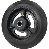 Roue en caoutchouc moul&eacute;, 6'' (152 mm) dia. x 1-1/2" (38 mm) la, Capacit&eacute; de 450 lb (204 kg) - Blickle 1003585