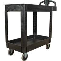 Utility Cart, 2 Tiers, 17-1/8" x 33-1/2" x 37-5/8", 550 lbs. Capacity - KLETON 