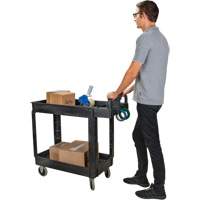 Utility Cart, 2 Tiers, 17-1/8" x 33-1/2" x 37-5/8", 550 lbs. Capacity - KLETON 