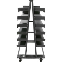 Chariot &agrave; cadre en A robuste &agrave; deux c&ocirc;t&eacute;s avec 12 plateaux, 38" x 30" x 63", Capacit&eacute; 2500 lb - Valleycraft F89064VCGY