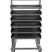 Chariot &agrave; cadre en A robuste &agrave; deux c&ocirc;t&eacute;s avec 12 plateaux, 38" x 30" x 63", Capacit&eacute; 2500 lb - Valleycraft F89064VCGY