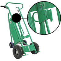 Powered Drum Hand Truck with Pneumatic Wheels - Valleycraft F89484