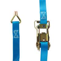 Ratchet Strap, J-Hook, 1" W x 16' L, 835 lbs. (379 kg) Working Load Limit - KLETON 