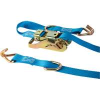 Ratchet Strap, J-Hook, 1" W x 16' L, 835 lbs. (379 kg) WLL - KLETON 