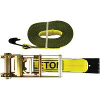 Winch Strap, Flat Hook, 3" W x 30' L, 5400 lbs. (2449 kg) Working Load Limit - KLETON 