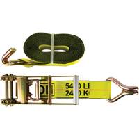 Winch Strap, J-Hook, 3" W x 30' L, 5400 lbs. (2449 kg) Working Load Limit - KLETON 