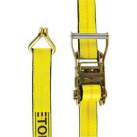 Winch Strap, J-Hook, 2" W x 30' L, 3335 lbs. (1512 kg) Working Load Limit - KLETON 