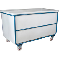 Straight Wall Box Truck, White Polyethylene, 57" L x 34" W x 33" H, 22 cu. ft. Volume, 1000 lbs. Capacity - KLETON 