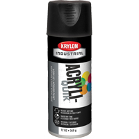 Laque industrielle Acryli-Quik, Noir, Ultra-mat, 12 oz, Canette a&eacute;rosol - Krylon Industrial K01602A07