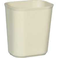 Fire Resistant Wastebasket, 14 Quarts, Fiberglass - Rubbermaid FG254100BEIG