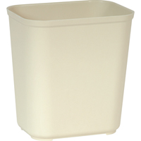 Fire Resistant Wastebasket, 28 Quarts, Fiberglass - Rubbermaid FG254300BEIG