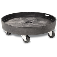 Waste Container Dolly, Polyethylene, Black - Rubbermaid FG265000BLA