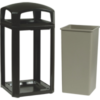 Cadre pour contenant Landmark Series Classique a/enveloppe rigide, Plastique, 50 gal. US - Rubbermaid FG397500SBLE