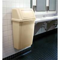 Slim Jim&reg; Containers, Swing Lid, Plastic, Fits Container Size: 19-1/2" x 12" - Rubbermaid FG782200BEIG
