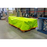 B&acirc;che tiss&eacute;e robuste haute visibilit&eacute;, Poly&eacute;thyl&egrave;ne, Vert/Orange, 40' x 60' x 12 mils - KLETON 