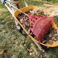 Leaf Rake, 24" Blade, Wood Handle, Plastic Blade - Garant GPLR24C