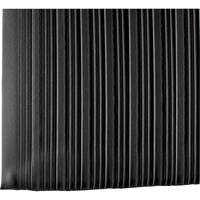 Tapis Tuff Sponge no 451, Rainur&eacute;, 2' x 18' x 3/8", Noir, &eacute;ponge en PVC - Wearwell 451.38X2X18BK