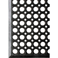 Tapis Workrite No 474, &agrave; fentes, 3' x 5' x 1/2", Noir, Caoutchouc naturel - Wearwell 474.12X3X5BK