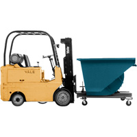 Self-Dumping Hopper, Steel, 1/2 cu.yd., Blue - Laurin 870556000