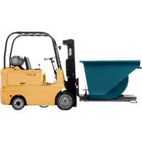 Self-Dumping Hopper, Steel, 3/4 cu.yd., Blue - Laurin 870559000