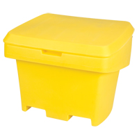 Contenant de rangement robuste pour l'ext&eacute;rieure pour sel et sable, 30" x 24" x 24", 5,5 pi³, Jaune - Produits d’entretien RMP 