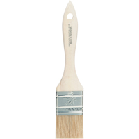 Pinceau &agrave; soies rases, Soie blanche, Manche Bois, Largeur de 1-1/2" - Rubberset 99060315