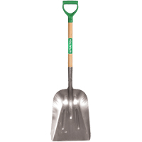 Scoop Shovel, Wood, Aluminum Blade, D-Grip Handle, 29" Length - Practica BAG10