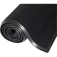 Mat-A-Dor Mat, Rubber, Scraper Type, Finger Tip Style Pattern, 2' x 2-2/3', Black - Mat Tech MASR42BK